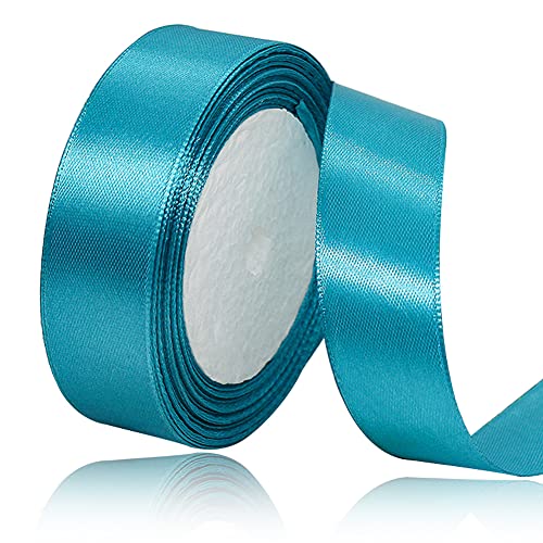 Türkis Blau Satinbands 25mm Breit, 22m Schleifenband, Geschenkband für Geschenkverpackungen, DIY Handwerk, Blumensträuße, Nähprojekte, Schleifenherstellung, Geburtstags- und Hochzeitsdekorationen Türkis Blau Satinbands 25mm Breit, 22m Schleifenband, Geschenkband für Geschenkverpackungen, DIY Handwerk, Blumensträuße, Nähprojekte, Schleifenherstellung, Geburtstags- und Hochzeitsdekorationen von XMASOLD