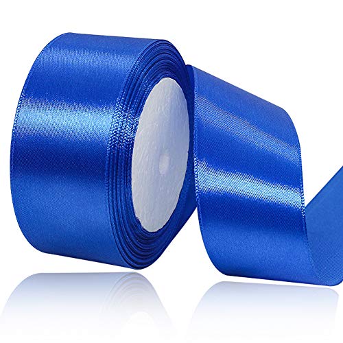 Blau Satinbands 40mm Breit, 22 Meters Königsblau Schleifenband, Geschenkband für Geschenkverpackungen, DIY Handwerk, Weihnachtsband, Haarschleifen, Hochzeits Dekoration Blau Satinbands 40mm Breit, 22 Meters Königsblau Schleifenband, Geschenkband für Geschenkverpackungen, DIY Handwerk, Weihnachtsband, Haarschleifen, Hochzeits Dekoration von XMASOLD