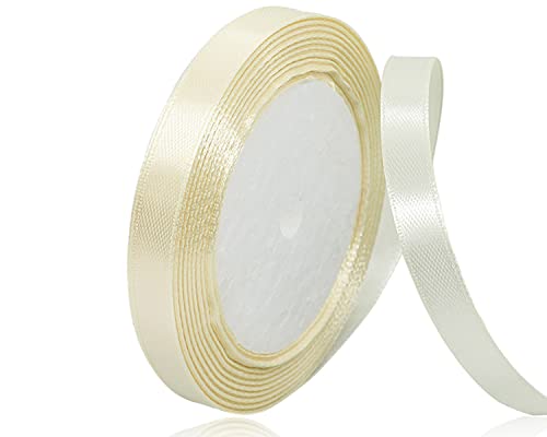 Beige Satinband 10mm x 22 Meters Schleifenband Beige Geschenkband Dekoband Stoffband für Geschenk, Basteln, Nähprojekte, Haarschleifen, Brautstrauß, Hochzeits Dekoration Beige Satinband 10mm x 22 Meters Schleifenband Beige Geschenkband Dekoband Stoffband für Geschenk, Basteln, Nähprojekte, Haarschleifen, Brautstrauß, Hochzeits Dekoration von XMASOLDECOR