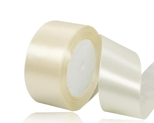 Beige Satinband 40mm, 22Meters Schleifenband Beige Geschenkband Dekoband Stoffband für Geschenk, Basteln, Nähprojekte, Haarschleifen, Brautstrauß, Hochzeits Dekoration Beige Satinband 40mm, 22Meters Schleifenband Beige Geschenkband Dekoband Stoffband für Geschenk, Basteln, Nähprojekte, Haarschleifen, Brautstrauß, Hochzeits Dekoration von XMASOLDECOR