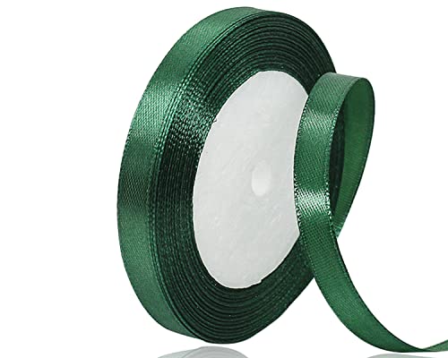 Dunkelgrün Satinband 10mm x 22Meters Schleifenband Dunkelgrün Geschenkband Dekoband Stoffband für Geschenk, Basteln, Nähprojekte, Haarschleifen, Brautstrauß, Hochzeits Dekoration Dunkelgrün Satinband 10mm x 22Meters Schleifenband Dunkelgrün Geschenkband Dekoband Stoffband für Geschenk, Basteln, Nähprojekte, Haarschleifen, Brautstrauß, Hochzeits Dekoration von XMASOLDECOR