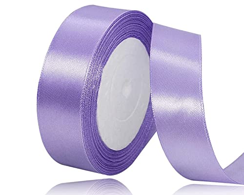 Flieder Lila Satinband 25mm x 22Meters Schleifenband Hellslila Geschenkband Dekoband Stoffband für Geschenk, Basteln, Nähprojekte, Haarschleifen, Brautstrauß, Hochzeits Dekoration Flieder Lila Satinband 25mm x 22Meters Schleifenband Hellslila Geschenkband Dekoband Stoffband für Geschenk, Basteln, Nähprojekte, Haarschleifen, Brautstrauß, Hochzeits Dekoration von XMASOLDECOR
