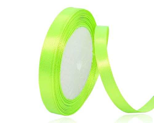 Fluoreszierendes Grün Satinband 10mm, 22Meters Schleifenband Geschenkband Dekoband Stoffband für Geschenk, Basteln, Nähprojekte, Haarschleifen, Brautstrauß, Hochzeits Dekoration Fluoreszierendes Grün Satinband 10mm, 22Meters Schleifenband Geschenkband Dekoband Stoffband für Geschenk, Basteln, Nähprojekte, Haarschleifen, Brautstrauß, Hochzeits Dekoration von XMASOLDECOR