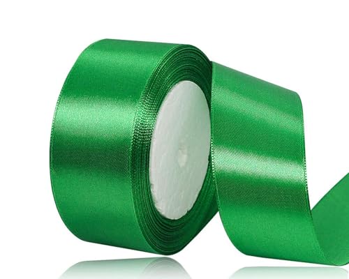 Grün Satinband 40mm, 22Meters Schleifenband Grün Geschenkband Dekoband Stoffband für Geschenk, Basteln, Nähprojekte, Haarschleifen, Brautstrauß, Hochzeits Dekoration Grün Satinband 40mm, 22Meters Schleifenband Grün Geschenkband Dekoband Stoffband für Geschenk, Basteln, Nähprojekte, Haarschleifen, Brautstrauß, Hochzeits Dekoration von XMASOLDECOR