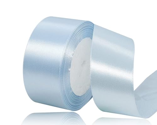 Hellblau Satinband 40mm, 22Meters Schleifenband Hellblau Geschenkband Dekoband Stoffband für Geschenk, Basteln, Nähprojekte, Haarschleifen, Brautstrauß, Hochzeits Dekoration Hellblau Satinband 40mm, 22Meters Schleifenband Hellblau Geschenkband Dekoband Stoffband für Geschenk, Basteln, Nähprojekte, Haarschleifen, Brautstrauß, Hochzeits Dekoration von XMASOLDECOR