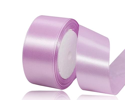 Lavendel Satinband 40mm, 22Meters Schleifenband Lavendel Geschenkband Dekoband Stoffband für Geschenk, Basteln, Nähprojekte, Haarschleifen, Brautstrauß, Hochzeits Dekoration von XMASOLDECOR