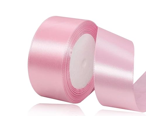 Rosa Satinband 40mm, 22Meters Schleifenband Rosa Geschenkband Dekoband Stoffband für Geschenk, Basteln, Nähprojekte, Haarschleifen, Brautstrauß, Hochzeits Dekoration Rosa Satinband 40mm, 22Meters Schleifenband Rosa Geschenkband Dekoband Stoffband für Geschenk, Basteln, Nähprojekte, Haarschleifen, Brautstrauß, Hochzeits Dekoration von XMASOLDECOR