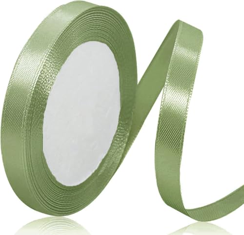 Salbeigrün Satinband 10mm, 22Meters Schleifenband Salbeigrüne Geschenkband Dekoband Stoffband für Geschenk, Basteln, Nähprojekte, Haarschleifen, Brautstrauß, Hochzeits Dekoration Salbeigrün Satinband 10mm, 22Meters Schleifenband Salbeigrüne Geschenkband Dekoband Stoffband für Geschenk, Basteln, Nähprojekte, Haarschleifen, Brautstrauß, Hochzeits Dekoration von XMASOLDECOR