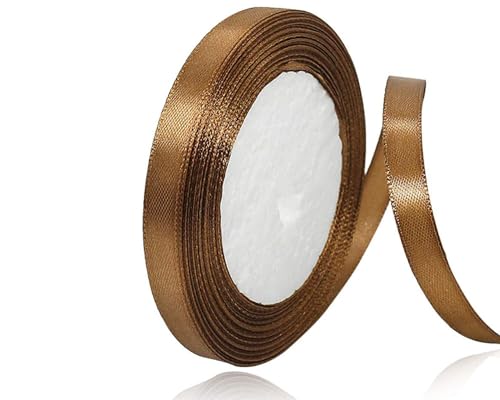 Schokolade Satinband 10mm, 22Meters Schleifenband Schokolade Geschenkband Dekoband Stoffband für Geschenk, Basteln, Nähprojekte, Haarschleifen, Brautstrauß, Hochzeits Dekoration Schokolade Satinband 10mm, 22Meters Schleifenband Schokolade Geschenkband Dekoband Stoffband für Geschenk, Basteln, Nähprojekte, Haarschleifen, Brautstrauß, Hochzeits Dekoration von XMASOLDECOR