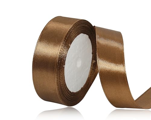 Schokolade Satinband 25mm, 22Meters Schleifenband Schokolade Geschenkband Dekoband Stoffband für Geschenk, Basteln, Nähprojekte, Haarschleifen, Brautstrauß, Hochzeits Dekoration Schokolade Satinband 25mm, 22Meters Schleifenband Schokolade Geschenkband Dekoband Stoffband für Geschenk, Basteln, Nähprojekte, Haarschleifen, Brautstrauß, Hochzeits Dekoration von XMASOLDECOR