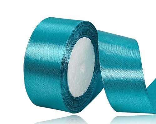 Türkis Satinband 40mm, 22Meters Schleifenband Türkis Geschenkband Dekoband Stoffband für Geschenk, Basteln, Nähprojekte, Haarschleifen, Brautstrauß, Hochzeits Dekoration Türkis Satinband 40mm, 22Meters Schleifenband Türkis Geschenkband Dekoband Stoffband für Geschenk, Basteln, Nähprojekte, Haarschleifen, Brautstrauß, Hochzeits Dekoration von XMASOLDECOR