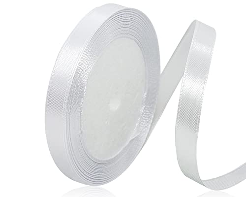 Weiss Satinband 10mm x 22 Meters Schleifenband Weiß Geschenkband Dekoband Stoffband für Geschenk, Basteln, Nähprojekte, Haarschleifen, Brautstrauß, Hochzeits Dekoration Weiss Satinband 10mm x 22 Meters Schleifenband Weiß Geschenkband Dekoband Stoffband für Geschenk, Basteln, Nähprojekte, Haarschleifen, Brautstrauß, Hochzeits Dekoration von XMASOLDECOR