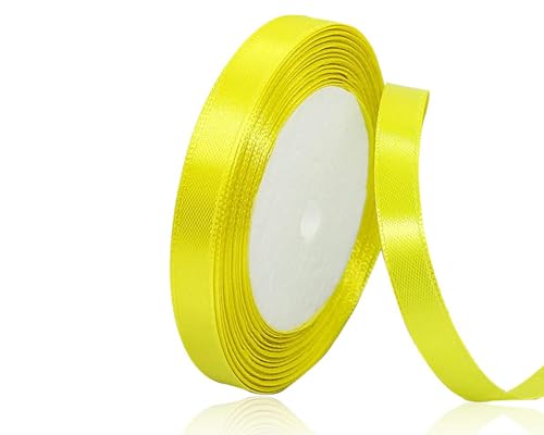 Zitronengelb Satinband 10mm, 22Meters Schleifenband Zitronengelb Geschenkband Dekoband Stoffband für Geschenk, Basteln, Nähprojekte, Haarschleifen, Brautstrauß, Hochzeits Dekoration Zitronengelb Satinband 10mm, 22Meters Schleifenband Zitronengelb Geschenkband Dekoband Stoffband für Geschenk, Basteln, Nähprojekte, Haarschleifen, Brautstrauß, Hochzeits Dekoration von XMASOLDECOR