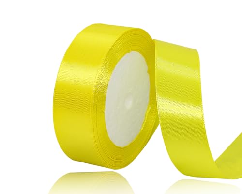 Zitronengelb Satinband 20mm, 22Meters Schleifenband Zitronengelb Geschenkband Dekoband Stoffband für Geschenk, Basteln, Nähprojekte, Haarschleifen, Brautstrauß, Hochzeits Dekoration Zitronengelb Satinband 20mm, 22Meters Schleifenband Zitronengelb Geschenkband Dekoband Stoffband für Geschenk, Basteln, Nähprojekte, Haarschleifen, Brautstrauß, Hochzeits Dekoration von XMASOLDECOR