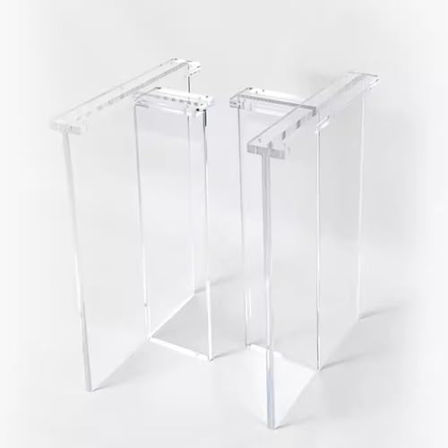 XMDEUR 2 Stück transparente Schreibtischbeine aus Acryl, Elegante T-förmige Möbelbeine für DIY-Esstischbank oder Bürodekor, 70 x 71 cm XMDEUR 2 Stück transparente Schreibtischbeine aus Acryl, Elegante T-förmige Möbelbeine für DIY-Esstischbank oder Bürodekor, 70 x 71 cm von XMDEUR