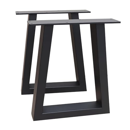 XMDEUR 2er-Set Schreibtischbeine aus Metall, Tischbeine, Tischbeine für schwere Industrieanwendungen, Möbelbeine aus Eisen für Couchtische, mit verstellbarem Bodenschutz und Schrauben (50 x 72 cm) von XMDEUR