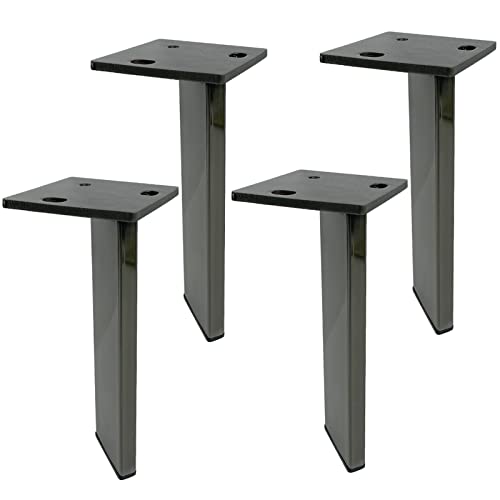 XMDEUR 4 Stück Möbelbeine aus Edelstahl für TV-Schränke, Tischbeine aus Metall, Sofaerhöhung mit Bodenschutzfüßen, 50 cm, Schwarz XMDEUR 4 Stück Möbelbeine aus Edelstahl für TV-Schränke, Tischbeine aus Metall, Sofaerhöhung mit Bodenschutzfüßen, 50 cm, Schwarz von XMDEUR