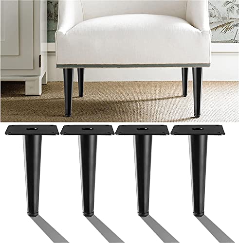 XMDEUR 4er-Set Schwarze Sofabeine aus Metall, robuste, gerade, konische Möbelbeine für Couch, Tisch, Stuhl, Schrank, Stützfüße für Sessel und TV-Ständer, 70 cm XMDEUR 4er-Set Schwarze Sofabeine aus Metall, robuste, gerade, konische Möbelbeine für Couch, Tisch, Stuhl, Schrank, Stützfüße für Sessel und TV-Ständer, 70 cm von XMDEUR