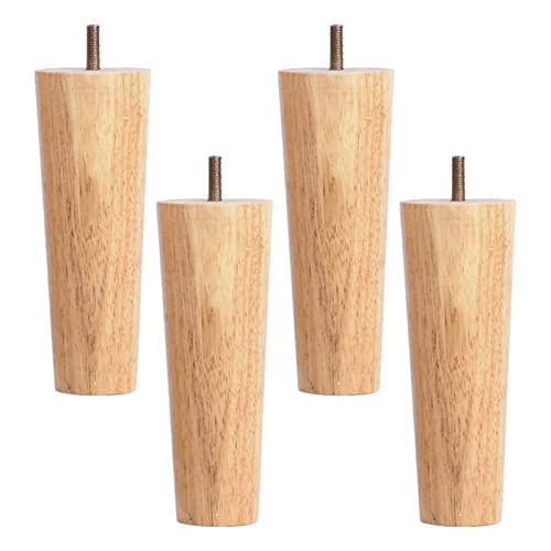 XMDEUR 4er-Set konische Ersatzmöbelfüße aus Massivholz, Sofabeine aus Holz, mit vorgebohrter M10-Schraube, für Schrank, Bett, Kommode, Stuhl, Schreibtisch, Couch, TV-Ständer (Farbe: vertikal, Größe XMDEUR 4er-Set konische Ersatzmöbelfüße aus Massivholz, Sofabeine aus Holz, mit vorgebohrter M10-Schraube, für Schrank, Bett, Kommode, Stuhl, Schreibtisch, Couch, TV-Ständer (Farbe: vertikal, Größe von XMDEUR