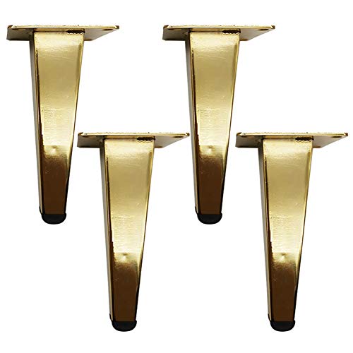XMDEUR 5 Zoll/7 Zoll Möbelbeine aus goldenem Metall, konische Sofabeine aus Vierkantrohr, Möbelfüße für Schränke, Sofas, Fernsehschränke, 4er-Set XMDEUR 5 Zoll/7 Zoll Möbelbeine aus goldenem Metall, konische Sofabeine aus Vierkantrohr, Möbelfüße für Schränke, Sofas, Fernsehschränke, 4er-Set von XMDEUR