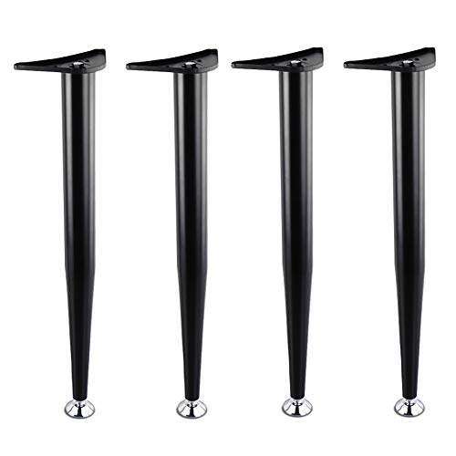 XMDEUR 72,5 cm (28,5 Zoll) große Tischbeine aus Metall in Silber, Schwarz und Weiß, verstellbare, konische Möbelbeine, Stützfüße für Esstische, Couchtische, 4er-Set von XMDEUR