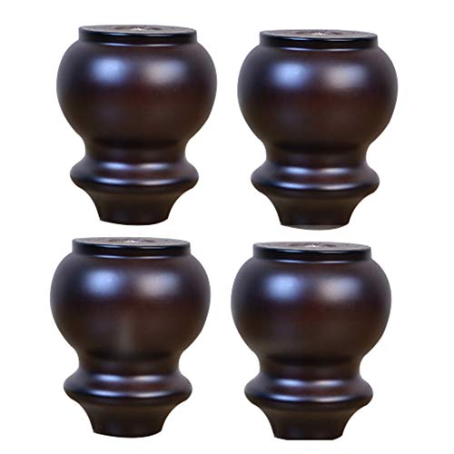 XMDEUR Antike Möbelbeine aus Massivholz, runde Brötchenfüße, 2/3/4/5/6/7 Zoll, Ersatzbeine für Sofa, Couch, Ottomane, Couchtisch, Fernsehständer, Schrank, 4er-Set, Dunkles Walnussholz XMDEUR Antike Möbelbeine aus Massivholz, runde Brötchenfüße, 2/3/4/5/6/7 Zoll, Ersatzbeine für Sofa, Couch, Ottomane, Couchtisch, Fernsehständer, Schrank, 4er-Set, Dunkles Walnussholz von XMDEUR