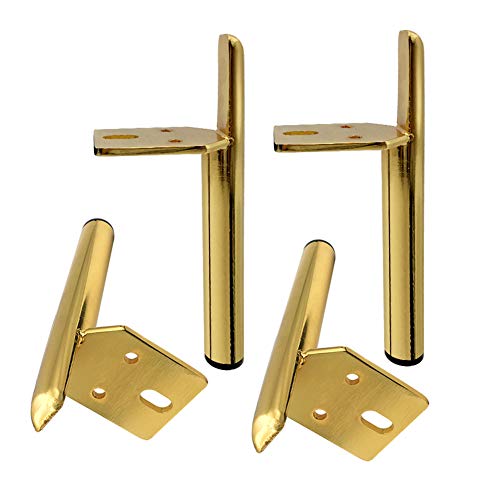 XMDEUR Goldene Möbelbeine 6/7 Zoll, Moderne Sofabeine, Ersatzfüße für Nachttisch/TV-Schrank, Stützbein für Möbelzubehör, 4er-Set XMDEUR Goldene Möbelbeine 6/7 Zoll, Moderne Sofabeine, Ersatzfüße für Nachttisch/TV-Schrank, Stützbein für Möbelzubehör, 4er-Set von XMDEUR