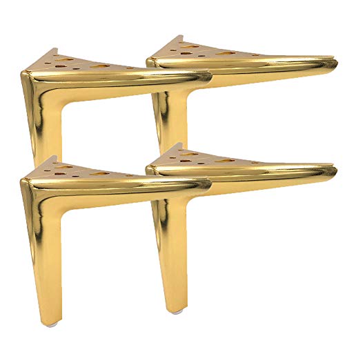 XMDEUR Goldene Möbelbeine aus Metall, 5/6/7 Zoll, Moderne nordische Dreiecks-Sofabeine, Möbelfüße für Schränke, Schränke, Polstermöbel, 4er-Set XMDEUR Goldene Möbelbeine aus Metall, 5/6/7 Zoll, Moderne nordische Dreiecks-Sofabeine, Möbelfüße für Schränke, Schränke, Polstermöbel, 4er-Set von XMDEUR