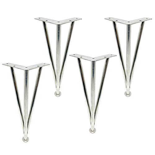 XMDEUR Haarnadel-Tischbeine aus Metall, Möbelbeine in Gold und Silber, 8/10/12/14/16 Zoll, nordischer Edelstahl-Ersatzfuß für Sofa, Couch, Schränke, TV-Ständer, 4er-Set XMDEUR Haarnadel-Tischbeine aus Metall, Möbelbeine in Gold und Silber, 8/10/12/14/16 Zoll, nordischer Edelstahl-Ersatzfuß für Sofa, Couch, Schränke, TV-Ständer, 4er-Set von XMDEUR