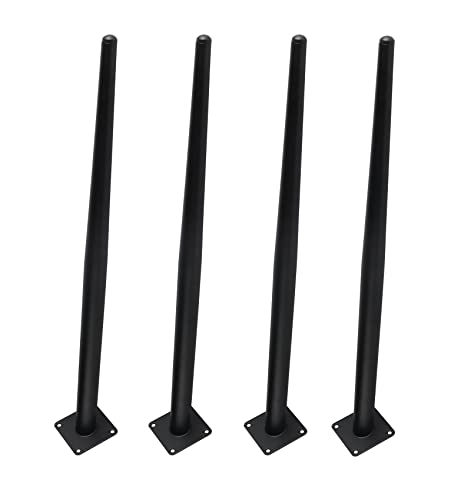 XMDEUR Moderne Möbelbeine aus Metall, 4 Stück, gerade, konische Sofafüße für Heimprojekte, Tischersatzbein für TV-Ständer, Stühle, Kommoden, Couchtische, 45 cm, Schwarz, inkl. Schrauben XMDEUR Moderne Möbelbeine aus Metall, 4 Stück, gerade, konische Sofafüße für Heimprojekte, Tischersatzbein für TV-Ständer, Stühle, Kommoden, Couchtische, 45 cm, Schwarz, inkl. Schrauben von XMDEUR