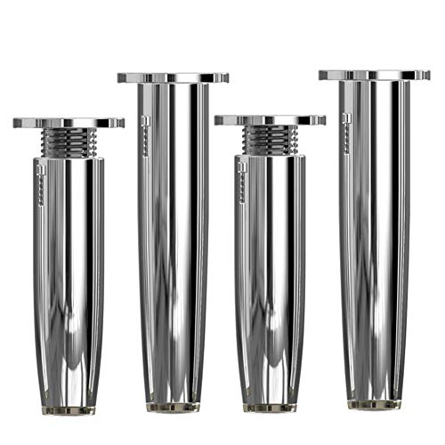XMDEUR Moderne Möbelbeine aus Metall in Chrom 8/10/12/15 cm, höhenverstellbare Füße, für TV-Ständer/Sofa/Couchtisch/Badezimmerschrank, 4er-Set XMDEUR Moderne Möbelbeine aus Metall in Chrom 8/10/12/15 cm, höhenverstellbare Füße, für TV-Ständer/Sofa/Couchtisch/Badezimmerschrank, 4er-Set von XMDEUR