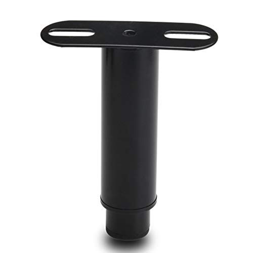 XMDEUR Möbelbeine, Edelstahl-Möbelbeine DIY verstellbare Sofabeine, 15 cm runde Schwarze Stützfüße, Ersatzbeine für Tisch- und Stuhlbank (4 Stück),Schwarz,8cm von XMDEUR