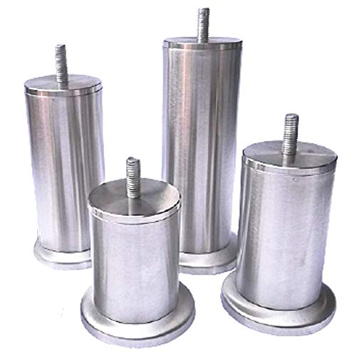 XMDEUR Möbelbeine aus Edelstahl, 4er-Set, 45 cm, Kommodenbeine aus Metall mit M8-Gewinde, Sofa-Ersatzbeine für Küchenschränke, Couchbetten, Sessel, Hardware, Möbelfüße, Basis für Stabilität und S XMDEUR Möbelbeine aus Edelstahl, 4er-Set, 45 cm, Kommodenbeine aus Metall mit M8-Gewinde, Sofa-Ersatzbeine für Küchenschränke, Couchbetten, Sessel, Hardware, Möbelfüße, Basis für Stabilität und S von XMDEUR
