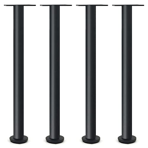 XMDEUR Möbelbeine aus Edelstahl, verstellbar, Metall, Tischfüße für Heimwerker, Badezimmerschrank, Schwarz, 600 mm, 4 Stück von XMDEUR