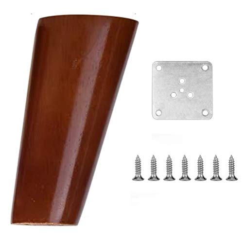 XMDEUR Möbelbeine aus Holz, 4er-Set, Sofabeine aus Holz für DIY-Möbelprojekte, Mid-Century Modern, schräges, konisches Design, TV-Tisch-/Schrankfüße mit Bodenschonern, 8 cm XMDEUR Möbelbeine aus Holz, 4er-Set, Sofabeine aus Holz für DIY-Möbelprojekte, Mid-Century Modern, schräges, konisches Design, TV-Tisch-/Schrankfüße mit Bodenschonern, 8 cm von XMDEUR