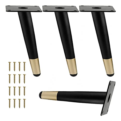 XMDEUR Möbelbeine aus Metall, 4er-Pack, verstellbare Stützfüße für Sofa, Schrank, Schreibtisch, DIY-Ersatzbeine mit Schrauben, Schwarz, 35 cm XMDEUR Möbelbeine aus Metall, 4er-Pack, verstellbare Stützfüße für Sofa, Schrank, Schreibtisch, DIY-Ersatzbeine mit Schrauben, Schwarz, 35 cm von XMDEUR