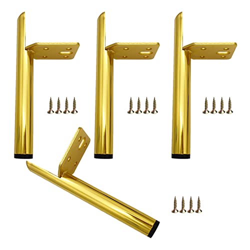 XMDEUR Möbelbeine aus Metall, 4er-Set, Moderne Eisenbeine für Sofas, Tische, Schränke und Schreibtische, DIY-Ersatzfüße mit Schrauben, erhältlich in den Farben Silber, Schwarz und Gold XMDEUR Möbelbeine aus Metall, 4er-Set, Moderne Eisenbeine für Sofas, Tische, Schränke und Schreibtische, DIY-Ersatzfüße mit Schrauben, erhältlich in den Farben Silber, Schwarz und Gold von XMDEUR