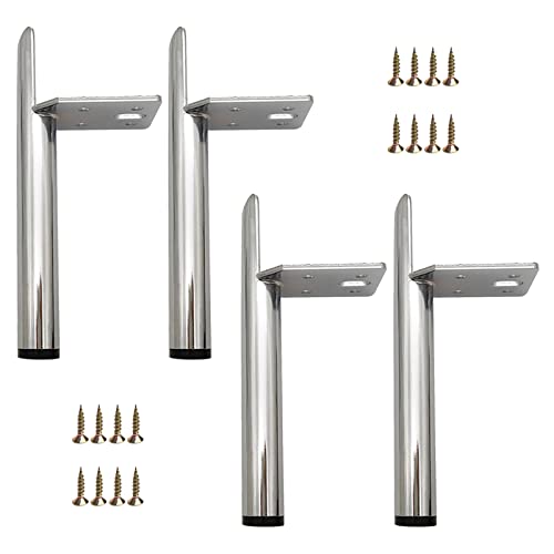 XMDEUR Möbelbeine aus Metall, 4er-Set, Schwarz/Gold/Silber, Ersatzfüße für DIY-Sofas, Couchtische, Schränke, Frisiertische, Fernsehschränke, inkl. Schrauben von XMDEUR