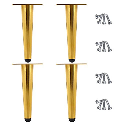 XMDEUR Möbelbeine aus Metall, 4er-Set, Schwarz/Gold-Finish, für Sofa, Tisch, Schrank, Couchtisch, Schreibtisch, DIY-Ersatzfüße, 30 cm/12 Zoll Höhe, rutschfeste und geräuschlose Stützbeine XMDEUR Möbelbeine aus Metall, 4er-Set, Schwarz/Gold-Finish, für Sofa, Tisch, Schrank, Couchtisch, Schreibtisch, DIY-Ersatzfüße, 30 cm/12 Zoll Höhe, rutschfeste und geräuschlose Stützbeine von XMDEUR