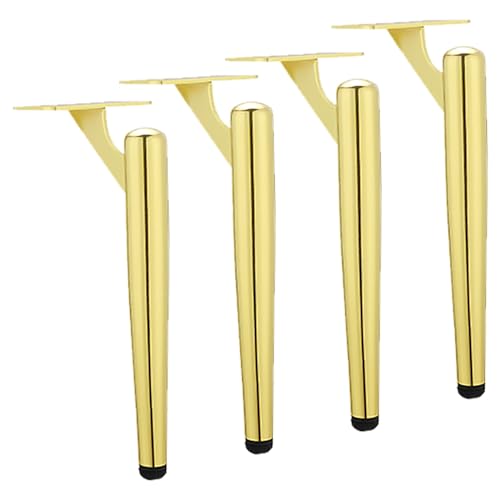XMDEUR Möbelbeine aus Metall, 4er-Set, runde Schrankstützenbeine aus Rohren für Sofas, Badezimmerschränke und Arbeitsplatten, Titangold, 40 cm XMDEUR Möbelbeine aus Metall, 4er-Set, runde Schrankstützenbeine aus Rohren für Sofas, Badezimmerschränke und Arbeitsplatten, Titangold, 40 cm von XMDEUR