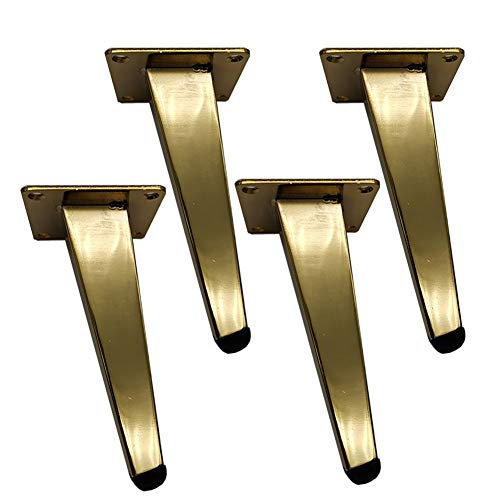 XMDEUR Möbelbeine aus goldenem Metall 5/6/7 Zoll, schräge quadratische Schrankbeine, Möbelstützbeine für Sofa, Couchtisch, Fernsehschrank, 4er-Set XMDEUR Möbelbeine aus goldenem Metall 5/6/7 Zoll, schräge quadratische Schrankbeine, Möbelstützbeine für Sofa, Couchtisch, Fernsehschrank, 4er-Set von XMDEUR