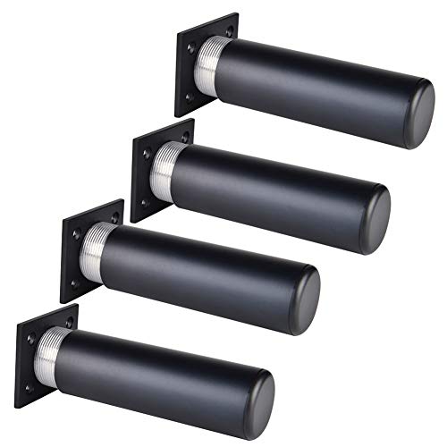 XMDEUR Möbelbeine aus schwarzem Aluminium, verstellbar, Badezimmer-/Küchenschrankbeine 3/4/5/6/7/8/16 Zoll, Möbelersatzfüße für Sofa, Fernsehschrank, DIY, 4er-Set XMDEUR Möbelbeine aus schwarzem Aluminium, verstellbar, Badezimmer-/Küchenschrankbeine 3/4/5/6/7/8/16 Zoll, Möbelersatzfüße für Sofa, Fernsehschrank, DIY, 4er-Set von XMDEUR