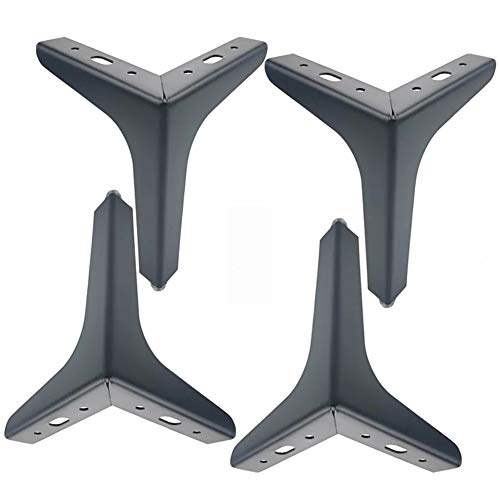 XMDEUR Möbelbeine in Schwarz, Mid-Century Modern Retro Dreieck-Möbelersatzfüße, für Sofa/Couchtisch/TV-Ständer/Schrank, 4er-Set (10/13/15 cm) von XMDEUR