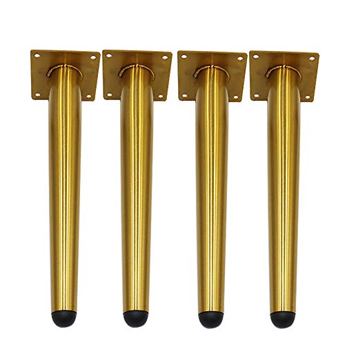 XMDEUR Robuste Möbelbeine aus gebürstetem goldenem Metall, schräg konisch/gerade konisch, Sofabeine aus Edelstahl, für Schränke, Kleiderschränke, Polstermöbel, 4er-Set XMDEUR Robuste Möbelbeine aus gebürstetem goldenem Metall, schräg konisch/gerade konisch, Sofabeine aus Edelstahl, für Schränke, Kleiderschränke, Polstermöbel, 4er-Set von XMDEUR