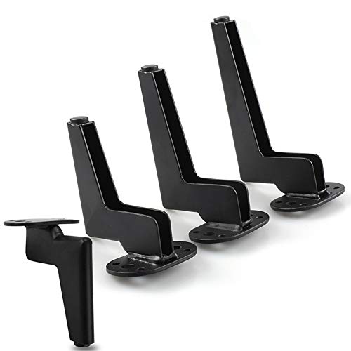 XMDEUR Schwarze Möbelbeine aus Metall, 4/6/6,5 Zoll, Moderne Designer-Sofabeine aus Eisen, Möbelfüße für Sofa, Schrank, Polstermöbel, 4 Stück XMDEUR Schwarze Möbelbeine aus Metall, 4/6/6,5 Zoll, Moderne Designer-Sofabeine aus Eisen, Möbelfüße für Sofa, Schrank, Polstermöbel, 4 Stück von XMDEUR