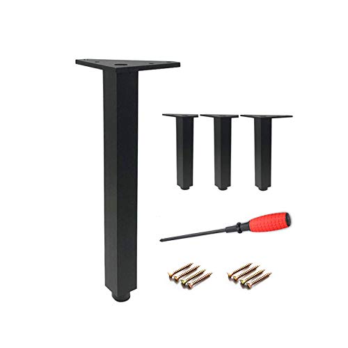 XMDEUR Schwarze V-förmige Tischbeine aus Metall, verstellbare Möbelbeine, 2 Stück, 45/72 cm hoch, Esstischbeine, 12 cm/4,7 Zoll von XMDEUR