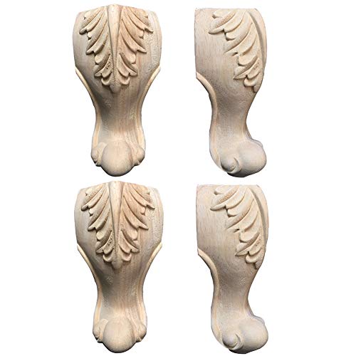 XMDEUR Sofabeine, unbehandeltes Holz, 5/6/7/8 Zoll, europäische Geschnitzte Möbelbeine, Ersatz für Couchtischbeine, Stützbeine für kleine Möbel, 4er-Set XMDEUR Sofabeine, unbehandeltes Holz, 5/6/7/8 Zoll, europäische Geschnitzte Möbelbeine, Ersatz für Couchtischbeine, Stützbeine für kleine Möbel, 4er-Set von XMDEUR