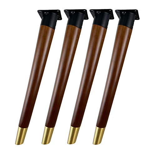 XMDEUR Tischbeine aus Holz, 42/60/73 cm, Moderne Möbelbeine für Küchen-Esstische/Bars/Stühle, schräge, konische Möbelfüße in Natur/Walnuss/Schwarz, 4er-Set XMDEUR Tischbeine aus Holz, 42/60/73 cm, Moderne Möbelbeine für Küchen-Esstische/Bars/Stühle, schräge, konische Möbelfüße in Natur/Walnuss/Schwarz, 4er-Set von XMDEUR