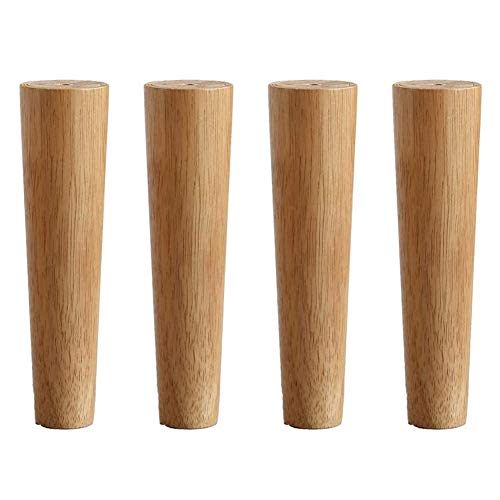 XMDEUR Tischbeine aus Holz, runde Möbelbeine aus Massivholz, Sofa-Ersatzbeine für Schränke, Schminktische, Couchstühle, Kommoden, Verschiedene Größen, 4er-Set (8 cm (3 Zoll)) von XMDEUR