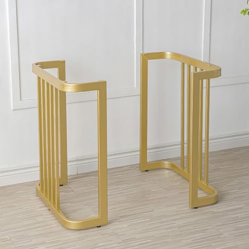 XMDEUR Tischbeine aus Metall, 28 Zoll, 2er-Set, Esstischbeine, Möbelbeine aus Stahl, robuste industrielle Esstischbeine, mit verstellbaren Fußpolstern (40 x 72 cm) von XMDEUR